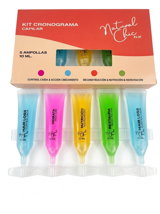 Kit Cronograma Capilar — 5 Ampollas, 5 Semanas de Transformación