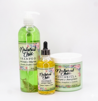 Kit Anticaspa y Antigrasa  — Manzana, Jengibre y Canela